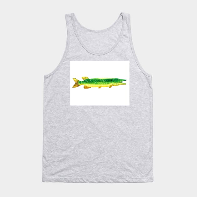 Northern pike fish Tank Top by Matt Starr Fine Art